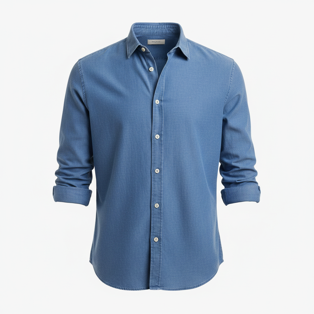 Men casual shirt in blue